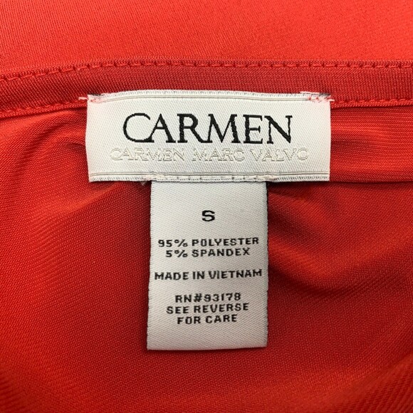 Carmen Marc Valvo Women's Top Dark Pink Small - Picture 7 of 8